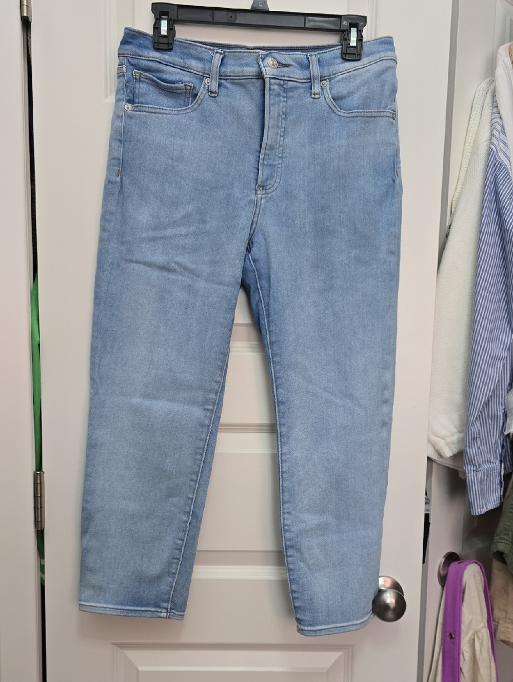 Express Light Wash Straight Leg Jeans